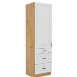 Zobrazit detail zboží: Kuchyňská skříň Stipe 60 DKS 210 3S 1F bílá/dub artisan (Stilo)