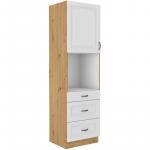 Zobrazit detail zboží: Kuchyňská skříň Stipe na vestavenou troubu 60 DPS 210 3S 1F bílá/dub artisan (Stilo)