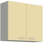 Zobrazit detail zboží: Kuchyňská skříňka Karpo 80 G 72 2F krémový lesk/šedá (Karpo)
