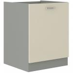Zobrazit detail zboží: Kuchyňská skříňka Karpo 60 D 1F BB krémový lesk/šedá (Karpo)
